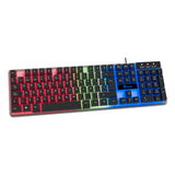 Teclado Alambrico Stylos Membrana 100% 105 Teclas LED Conexión USB 1.4m Transparente