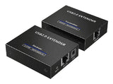 Saxxon LKV100USB extensor de audio/video Transmisor y receptor AV Negro, 150 m, Alámbrico