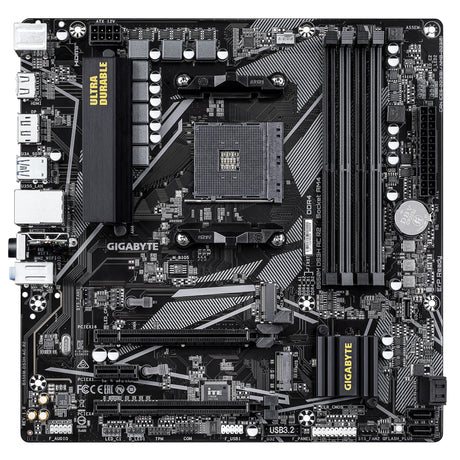 GIGABYTE B550M DS3H AC R2 Placa base - Procesadores AMD Ryzen 5000, VRM de 5+3 fases, hasta 4733 MHz DDR4 (O.C.), 1x M.2 PCIe 4.0 + 1x M.2 PCIe 3.0, Wi-Fi 5, LAN 1 GbE, USB 3.2 Gen 1 placas base AMD Zócalo AM4 Zócalo AM4 DDR4-SDRAM