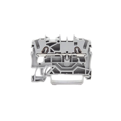 Borna de Paso / 2 Conductores / 2.5 mm² / Aplicaciones Ex e II / Push-in CAGE CLAMP® / Marcaje Lateral y Central / Carril DIN 35 x 15 y 35 x 7.5 / Gri