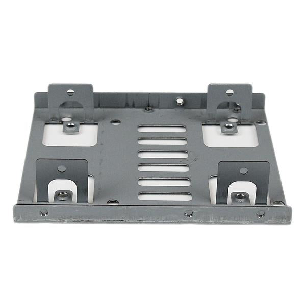 StarTech.com Bracket Adaptador Bandeja de Montaje 2 Unidades de Disco Duro HDD de 2,5" a Bahía de 3,5 Pulgadas paneles accesorios para ordenadores 8,89 cm (3.5") Panel de instalación Acero inoxidable 2