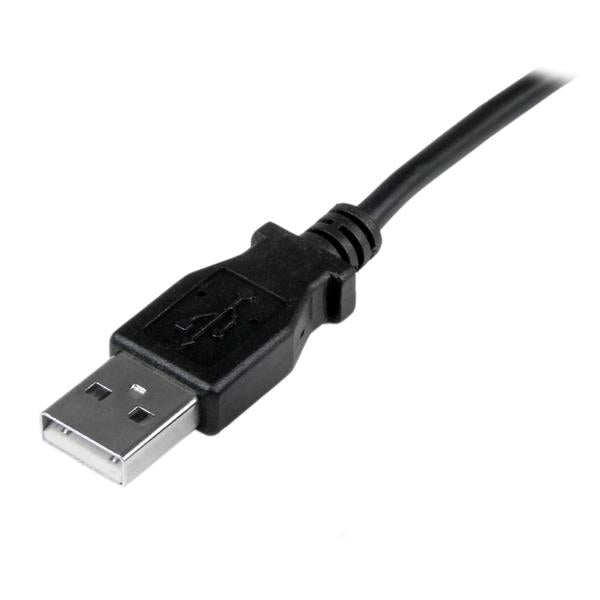 StarTech.com Cable Adaptador 1m USB A Macho a Mini USB B Macho Acodado en Ángulo hacia Arriba Cable USB 2.0 USB A Mini-USB B Macho/Macho