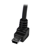 StarTech.com Cable Adaptador 1m USB A Macho a Mini USB B Macho Acodado en Ángulo hacia Arriba Cable USB 2.0 USB A Mini-USB B Macho/Macho