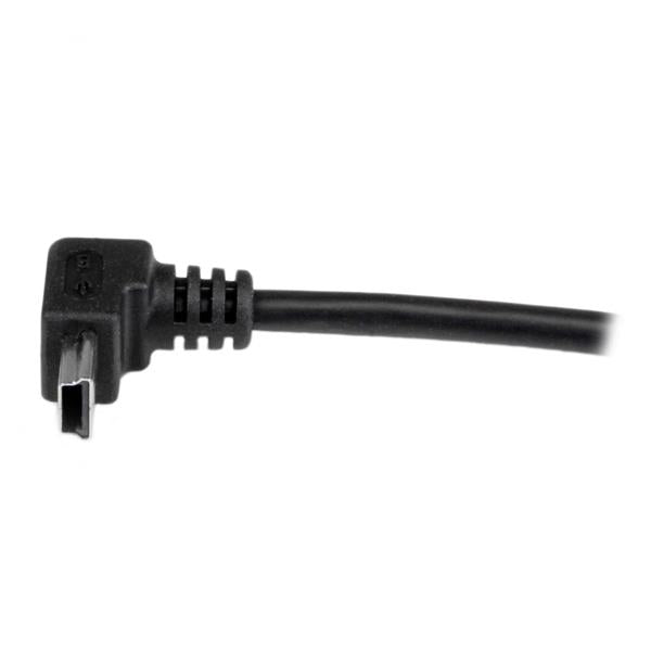StarTech.com Cable Adaptador 1m USB A Macho a Mini USB B Macho Acodado en Ángulo hacia Arriba Cable USB 2.0 USB A Mini-USB B Macho/Macho