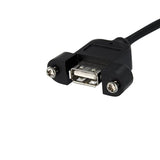 StarTech.com Cable de 91cm USB 2.0 para Montaje en Panel conexión a Placa Madre IDC 5 Pines - Hembra USB A, Negro
