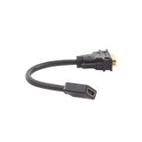 Convertidor DVI Macho a HDMI Hembra | Bidireccional | DVI 24+1 | 1080P@60Hz | Cable de 22 cm (8.66 Pulgadas) | Negro