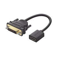 Ugreen 20118 adaptador de cable de vídeo DVI-D HDMI Negro, Oro