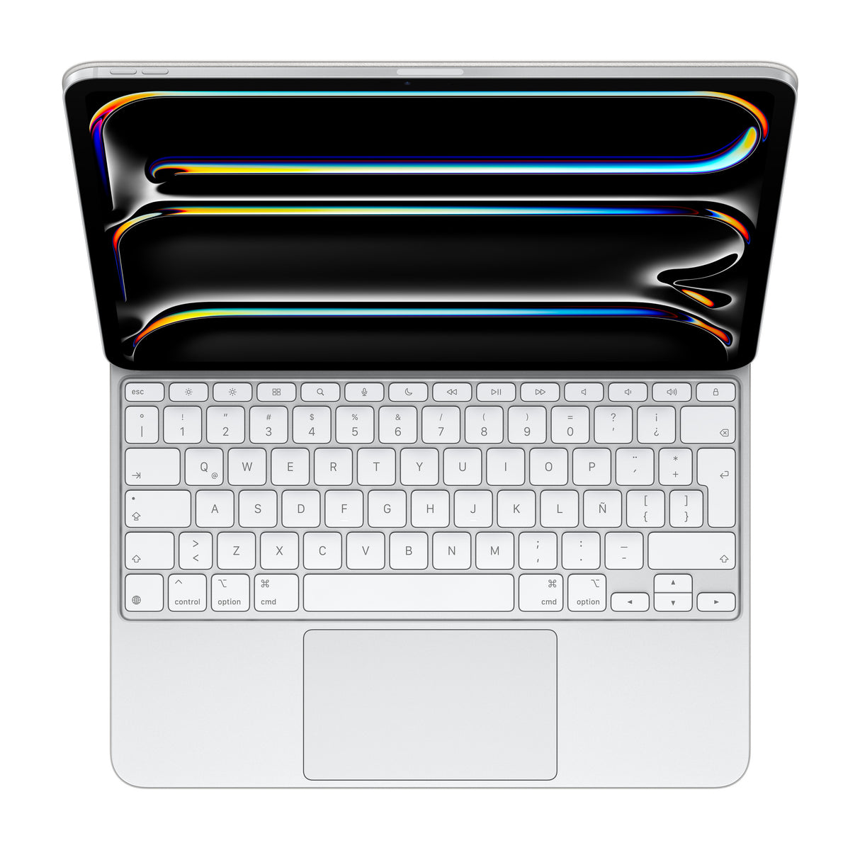 Apple Magic Keyboard para el iPad Pro de 13 pulgadas (M4) - Español (América Latina) - Blanco, QWERTY, Trackpad, Interru
