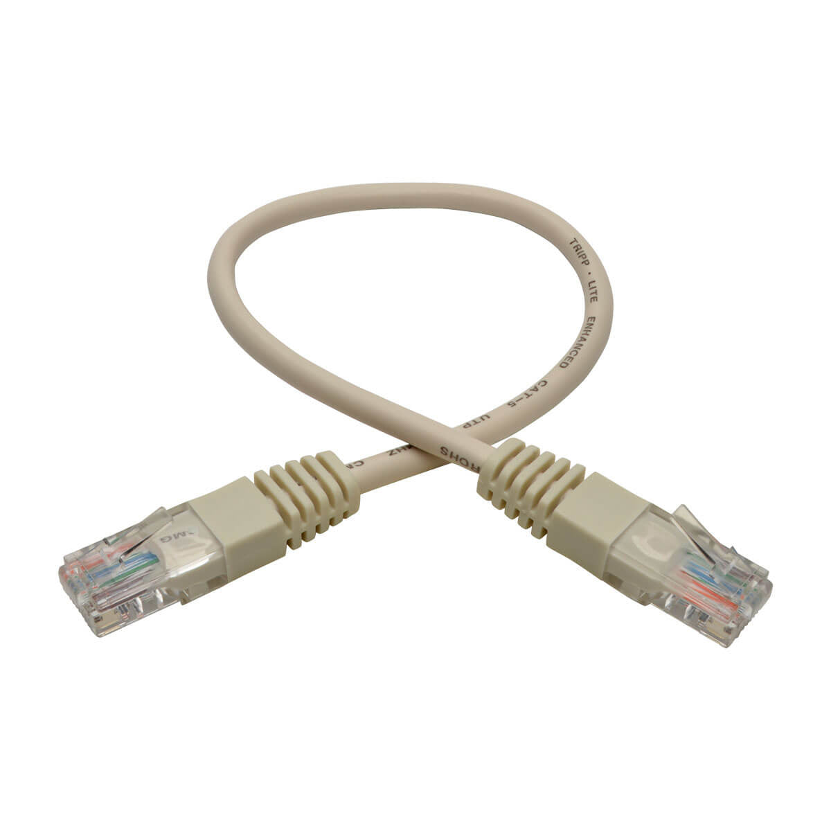 Tripp Lite N002-001-WH Cable Ethernet (UTP) Moldeado Cat5e 350 MHz (RJ45 M/M), PoE - Blanco, 30.48 cm [1 pie]