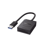 Lector de tarjetas USB-A 3.0 a MicroSD (TF) / SD | 5Gbps | Soporta hasta 2TB | Soporta Windows/Mac OS/Linux/Android | Lectura de Tarjetas Simultánea | No Requiere Controlador | Cable de 15cm.