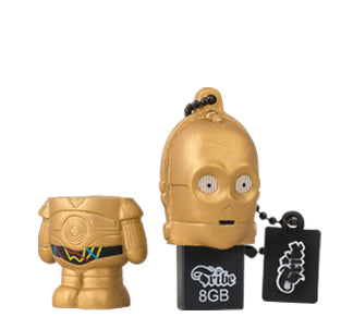 Tribe C-3PO unidad flash USB 8 GB USB tipo A 2.0 Negro, Bronce, Tapa, FD007406
