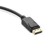 Convertidor DP Macho a VGA Hembra (Negro).