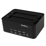 StarTech.com Duplicador y Borrador de Discos Duros de 2 Bahías - Clonador Copiador Autónomo de Discos Duros SATA - Docki