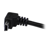StarTech.com Cable Adaptador 2m USB A Macho a Mini USB B Macho Acodado en Ángulo hacia Abajo Cable USB 2.0 USB A Mini-USB B Macho