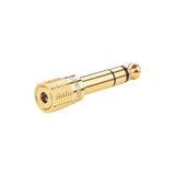 Adaptador (Convertidor) de Audio 3.5mm Hembra a 6.5mm Macho / Plug & Play / Superficie de Rosca Antideslizante / Calidad de sonido sin pérdidas