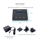 StarTech.com Clonador Autónomo 1:2 para Memorias USB - Copiador de Unidades de Memoria USB - Copia Sector por Sector de 