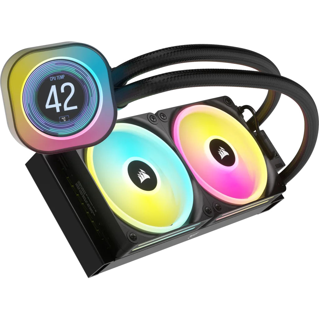 Corsair CW-9061007-WW sistema de refrigeración de computadora Procesador Enfriador de aire 12 cm Negro 2 pieza(s)