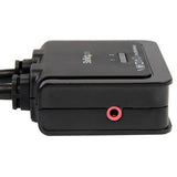 StarTech.com Conmutador Switch KVM 2 puertos HDMI USB Audio con Cables Integrados - 1080p Interruptores KVM 2 USB No