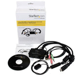 StarTech.com Conmutador Switch KVM 2 puertos HDMI USB Audio con Cables Integrados - 1080p Interruptores KVM 2 USB No