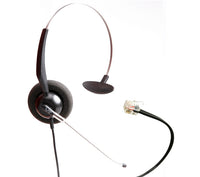 VT3000M-ST-RJ9-01, Diadema Monaural RJ9, Tubo de Voz para Avaya, Poly, etc.