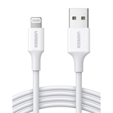 Ugreen cable USB 2.0 A lightning 2m, 5V/2.4A iPhone 7 / 7plus / 6S/ 6 / 6 Plus, iPhone 5s/5c/5, iPad Mini/Mini 2, iPad 1 m Blanco