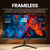 Vorago LED-W21-300-V4F monitor de computadora 54.6 cm (21.5") Full HD Negro