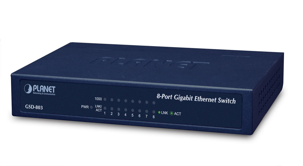 PLANET GSD-803 switch Gigabit Ethernet (10/100/1000) Azul