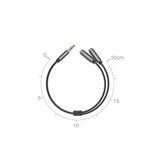 20816 - Ugreen 20816 cable de audio 0,0025 m 2,5mm 2 x 3.5mm Negro