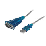 StarTech.com Cable Adaptador USB a Serie RS232 de 1 Puerto Serial DB9 - Macho a Macho Cable Gris 0,43 m USB 2.0 Type-A DB-9