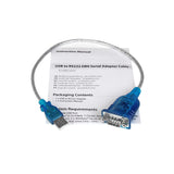 StarTech.com Cable Adaptador USB a Serie RS232 de 1 Puerto Serial DB9 - Macho a Macho Cable Gris 0,43 m USB 2.0 Type-A DB-9