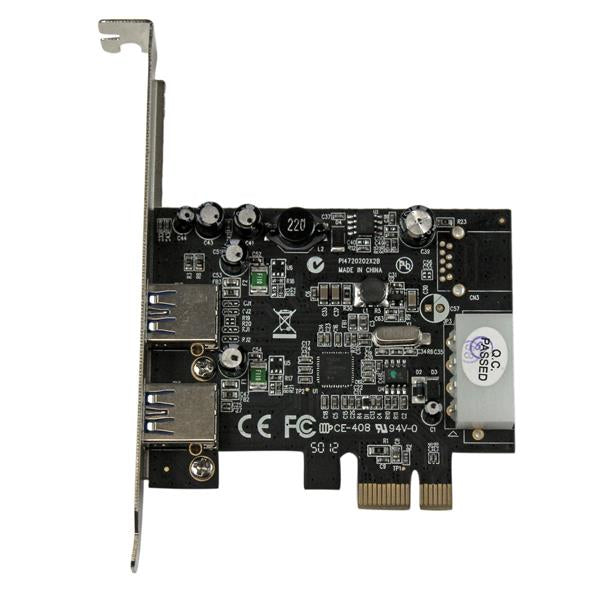 StarTech.com Adaptador Tarjeta Controladora PCI Express PCI-E 2 Puertos USB 3.0 con Alimentación Molex y UASP tarjetas y adaptadores de interfaz PCIe USB 3.2 Gen 1 (3.1 Gen 1) Full-height / Low-profile PCIe 2.0