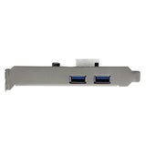 StarTech.com Adaptador Tarjeta Controladora PCI Express PCI-E 2 Puertos USB 3.0 con Alimentación Molex y UASP tarjetas y adaptadores de interfaz PCIe USB 3.2 Gen 1 (3.1 Gen 1) Full-height / Low-profile PCIe 2.0