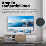 208437 - Manhattan Adaptador inalámbrico HDMI 1080p con transmisor USB-C, dongle para mostrar vídeo de forma inalámbrica desde un