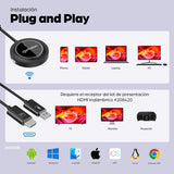 208437 - Manhattan Adaptador inalámbrico HDMI 1080p con transmisor USB-C, dongle para mostrar vídeo de forma inalámbrica desde un