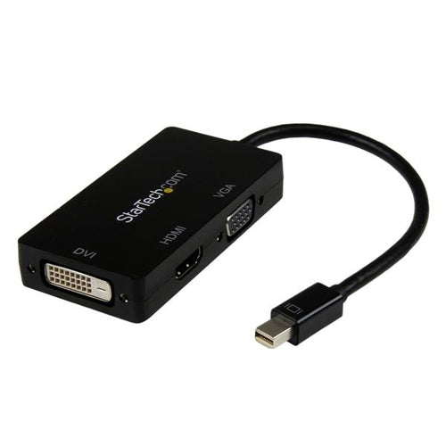 StarTech.com Adaptador Conversor de Mini DisplayPort a VGA DVI o HDMI - Convertidor A/V 3 en 1 para viajes Adaptadores d