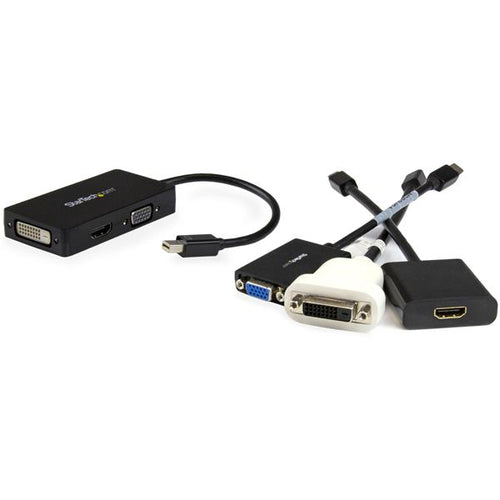 StarTech.com Adaptador Conversor de Mini DisplayPort a VGA DVI o HDMI - Convertidor A/V 3 en 1 para viajes Adaptadores d
