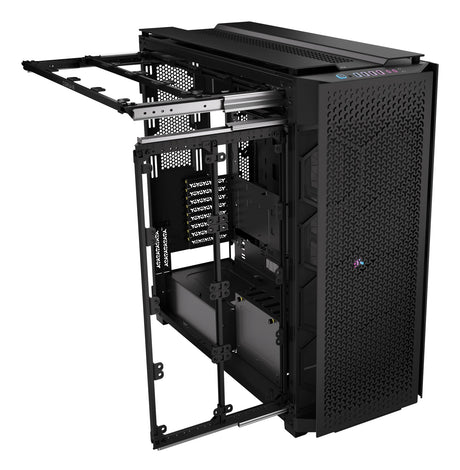 Corsair 9000D RGB AIRFLOW Full Tower Negro, ATX, Acero inoxidable, Vidrio templado