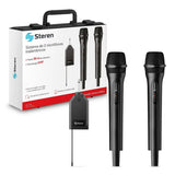 Steren MIC-288R micrófono Negro Micrófono para escenarios y espectáculos, Inalámbrico, 180 - 270 MHz