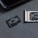 Kingston Technology Tarjeta micSDXC Canvas Select Plus 100R A1 C10 de 512 GB + ADP Memoria Flash 512 GB SDXC 100 MB/s 85 MB/s