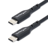 StarTech.com Cable de Carga USB-C de 2m - Cable USB Tipo C - Cable de Carga para Ordenador Portátil USB Tipo C USB 2.0 - PD de 60W 3A - Cubierta de TPE - Cable de Datos USB-C - Macho a Macho Cable USB 2.0 USB C USB C Macho