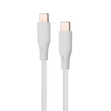 CABLE VORAGO CAB-CC01W USB TIPO C- USB TIPO C 1 METRO CARGA RAPIDA BLANCO