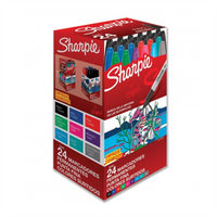 Marcador Sharpie Exhibidor Punta Fina Colores Surtidos C/24 Pzas