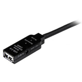 StarTech.com Cable 10m Extensión Alargador USB 2.0 Activo Amplificado - Macho a Hembra USB A - Negro Cable USB 2.0 USB A USB A Macho/Hembra