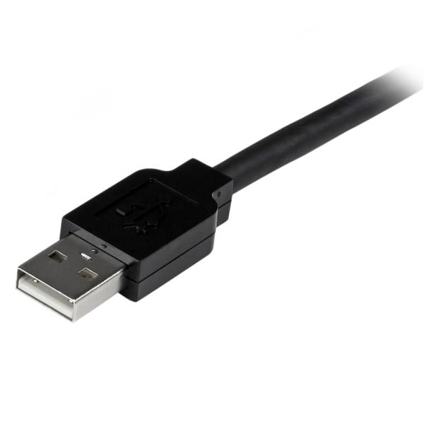 StarTech.com Cable 10m Extensión Alargador USB 2.0 Activo Amplificado - Macho a Hembra USB A - Negro Cable USB 2.0 USB A USB A Macho/Hembra