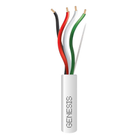 Bobina de 152 Metros (500 Pies) / Cable de Cobre / 4 x 18 AWG / Riser / Color Blanco / Para Aplicaciones de Alarmas de Intrusión/Control de Acceso/ Au