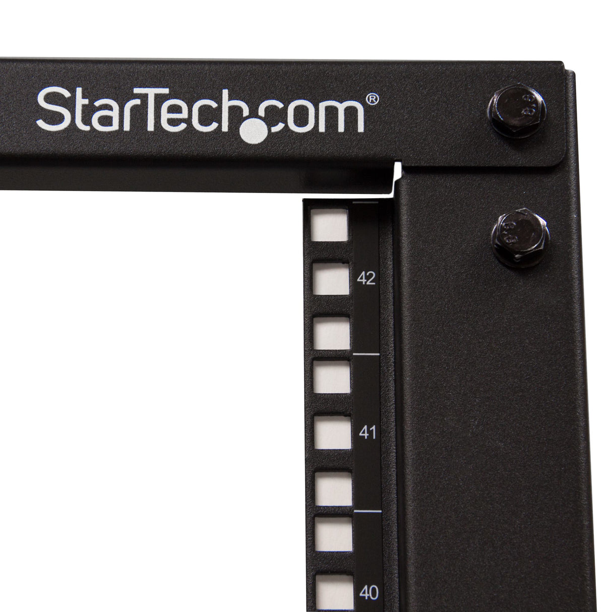 StarTech.com Rack 42U Móvil de Marco Abierto de 4 Columnas para Servidores - Rack de Cuatro Columnas de 19 Pulgadas para Equipo de Red e Informático - Ruedas o Patas Niveladoras Rack 42U Rack o bastidor independiente 600 kg Negro