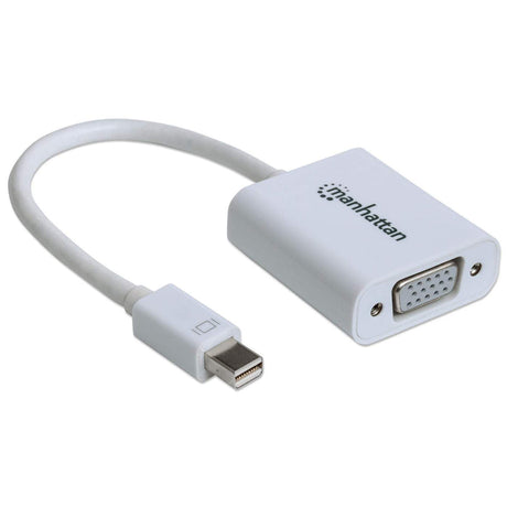 Manhattan Adaptador Mini DisplayPort a VGA, Macho, Hembra, Blanco, MAN-151382