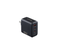 CARGADOR ADATA DE PARED CHARGERU-0653-QCPDBK 65W GAN 2 PUERTOS USB TIPO C/ 1 PUERTO USB A/ ENCHUFE PLEGABLE COLOR NEGRO
