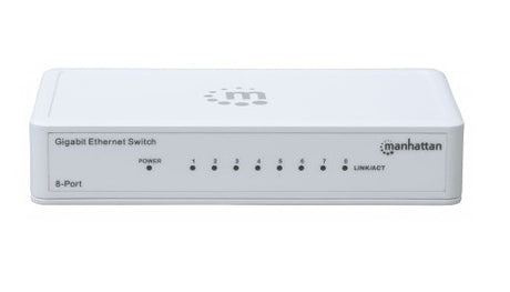 Switch de Escritorio Gigabit Ethernet 8 Puertos Plástico, IEEE 802.3az, Eficiencia Energética