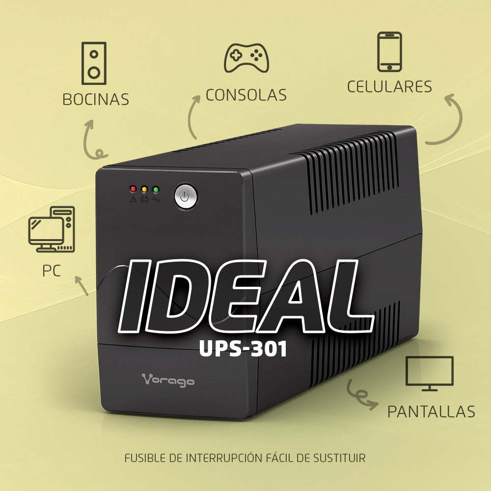 No Break Vorago Ups-301 800Va 480W 110-12V 6 Contacto